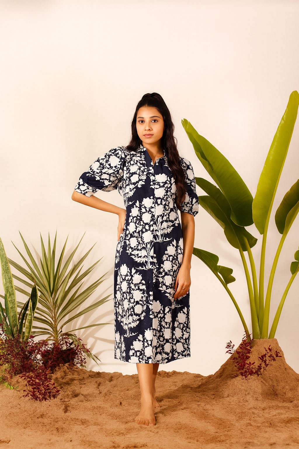 Floral Print Shirt Dress