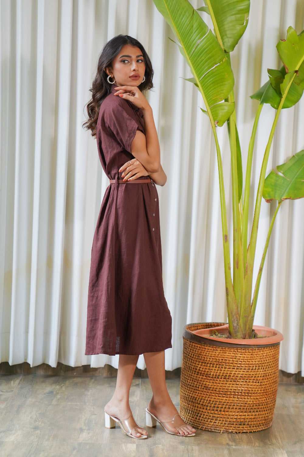 Midi shirt dress