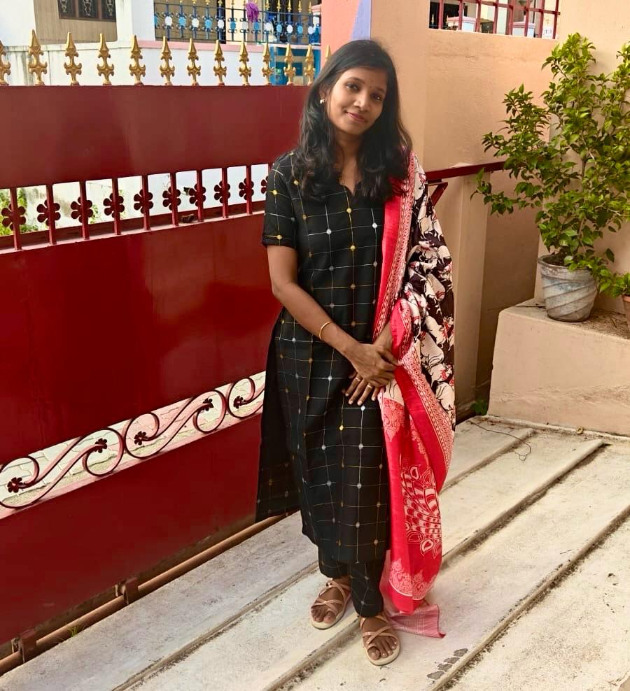 Elegant black raw silk salwar suit