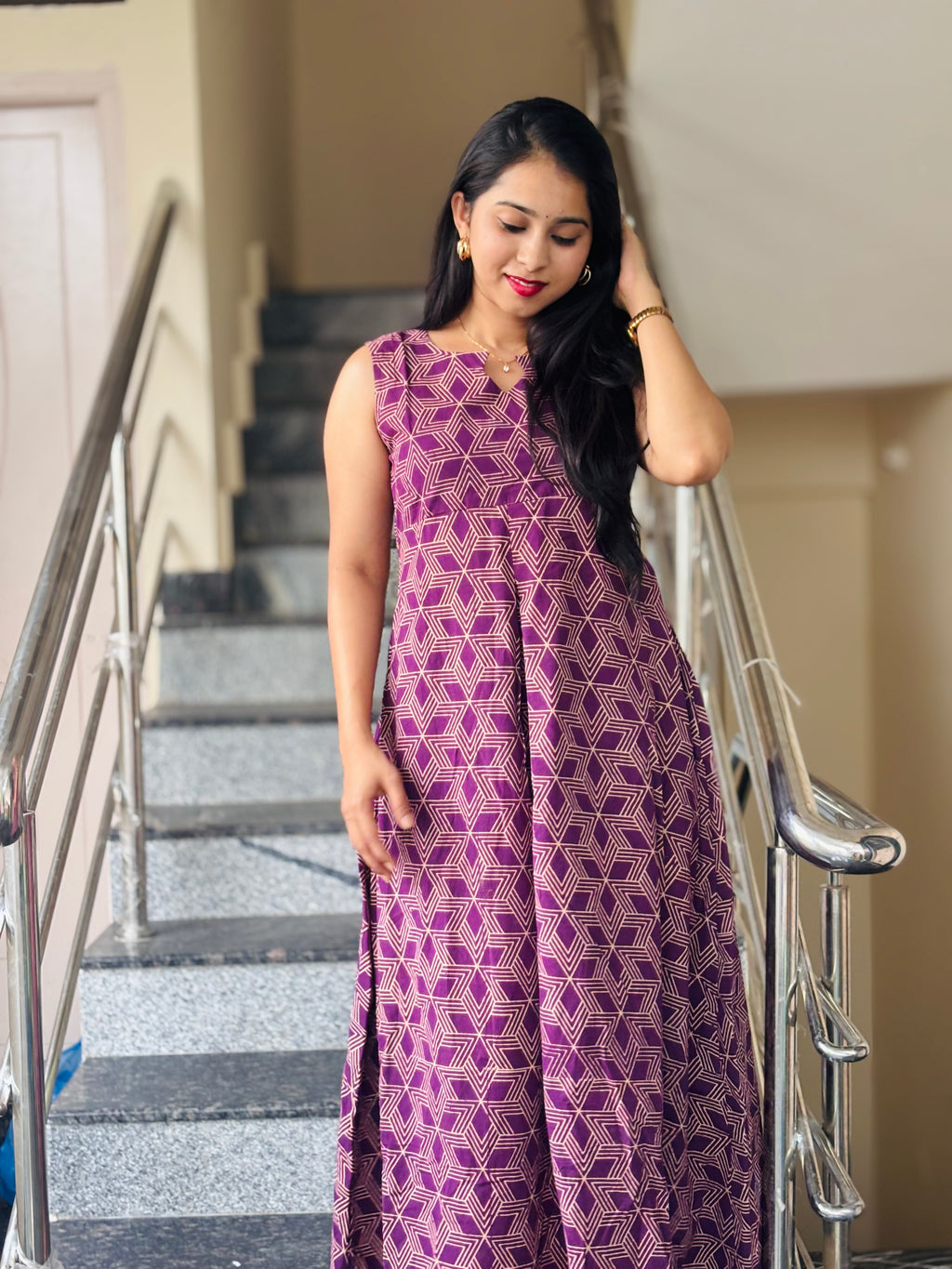Purple grace long dress