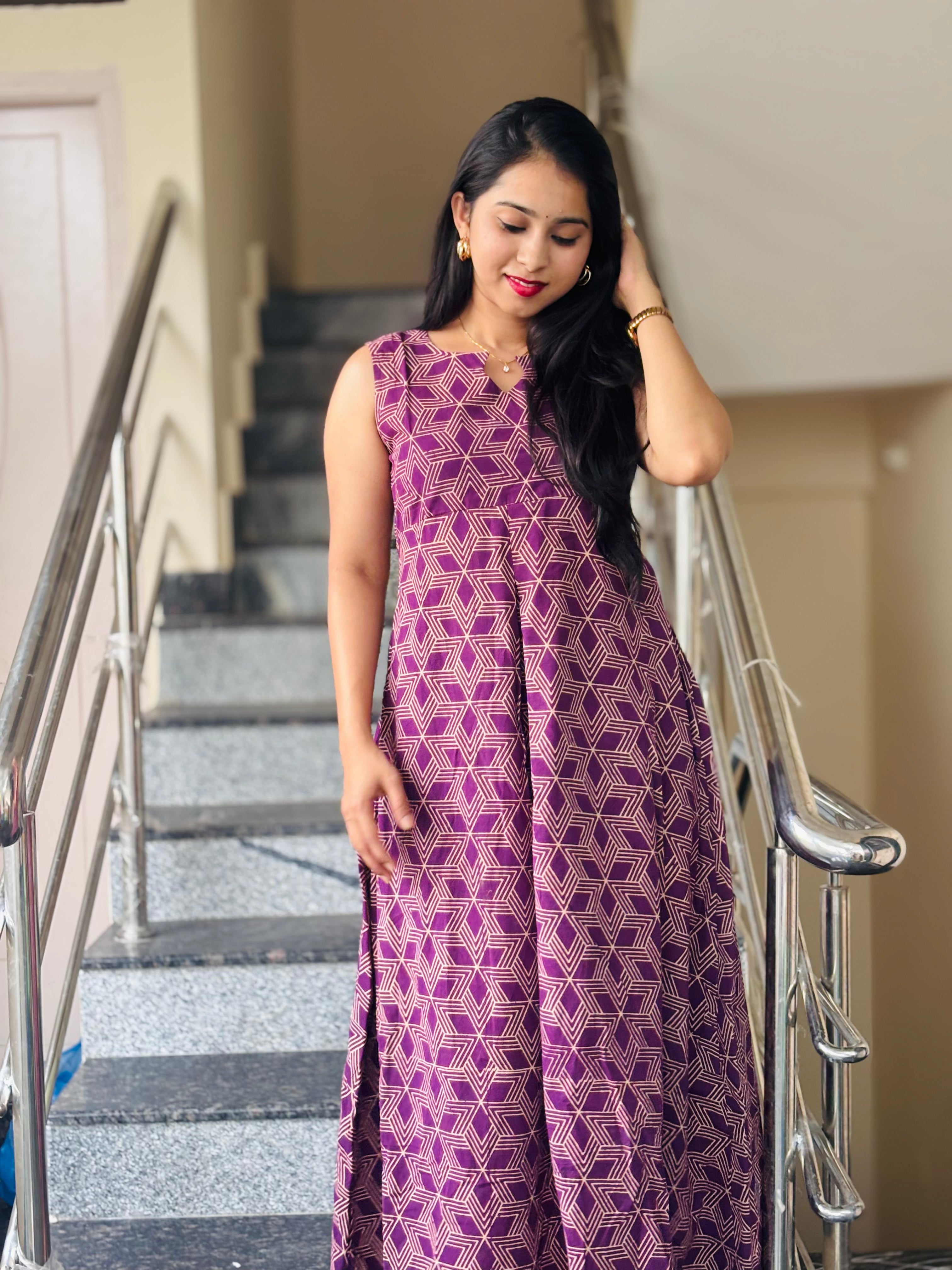 Purple grace long dress