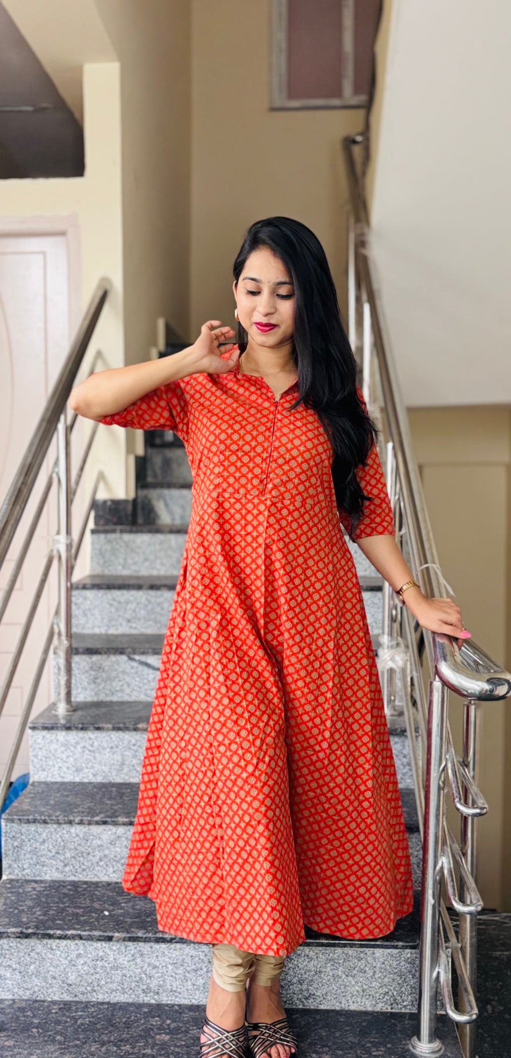 Ruby Elegance Red Maxi Dress