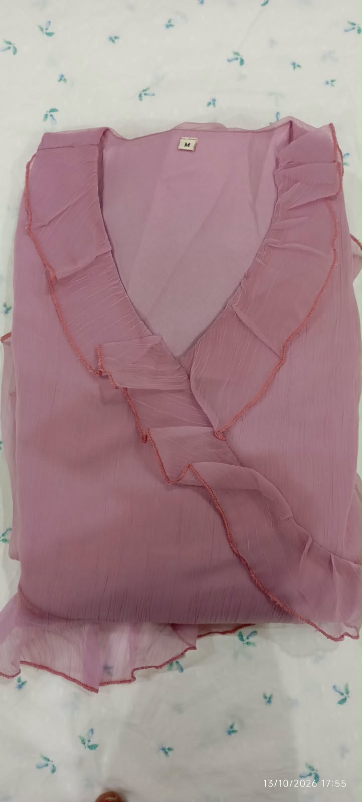 Pink Ruffle Detail Elegant Maxi Dress