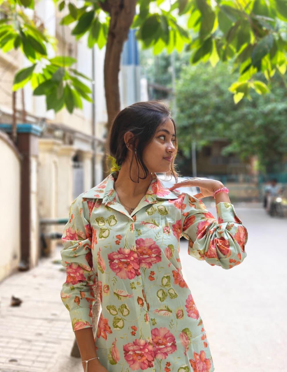 Floral Bloom Print Shirt