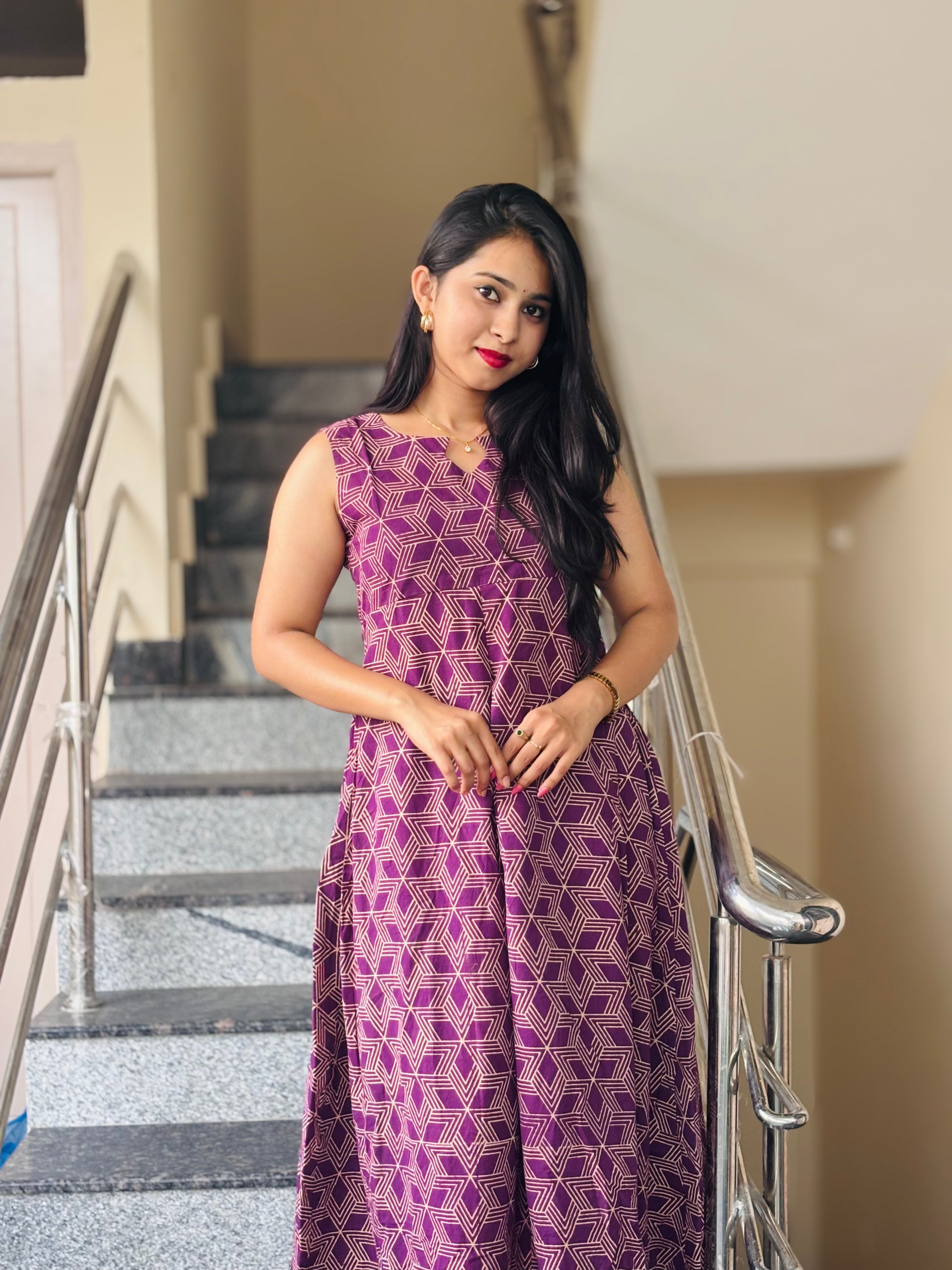 Purple grace long dress