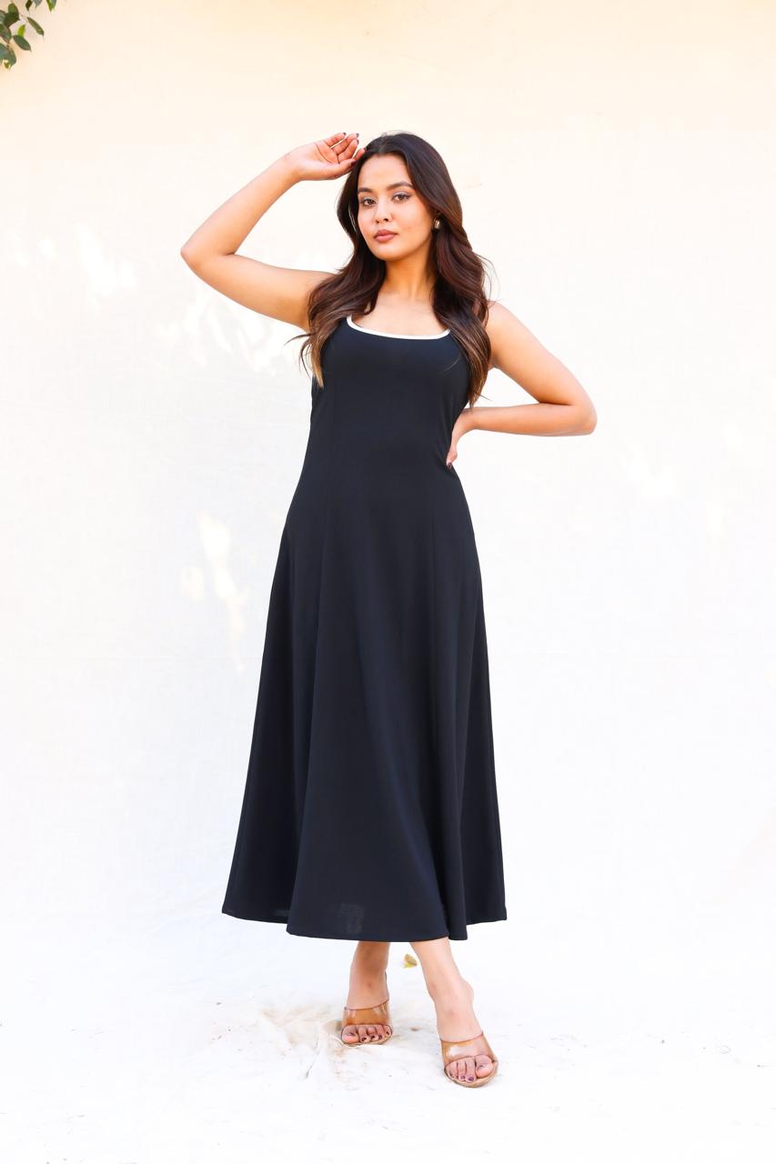 Elegant Black Sleeveless Maxi Dress