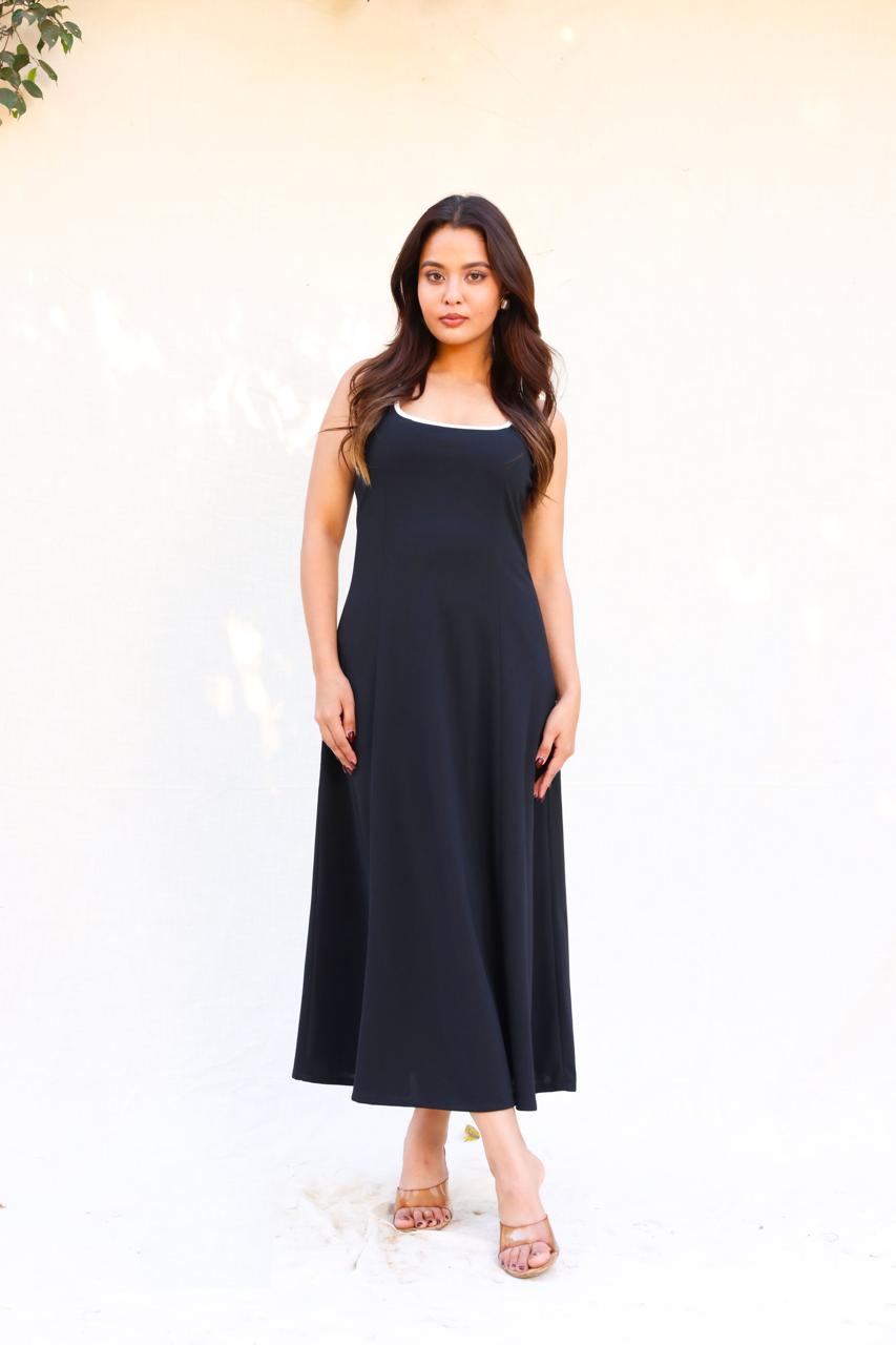 Elegant Black Sleeveless Maxi Dress