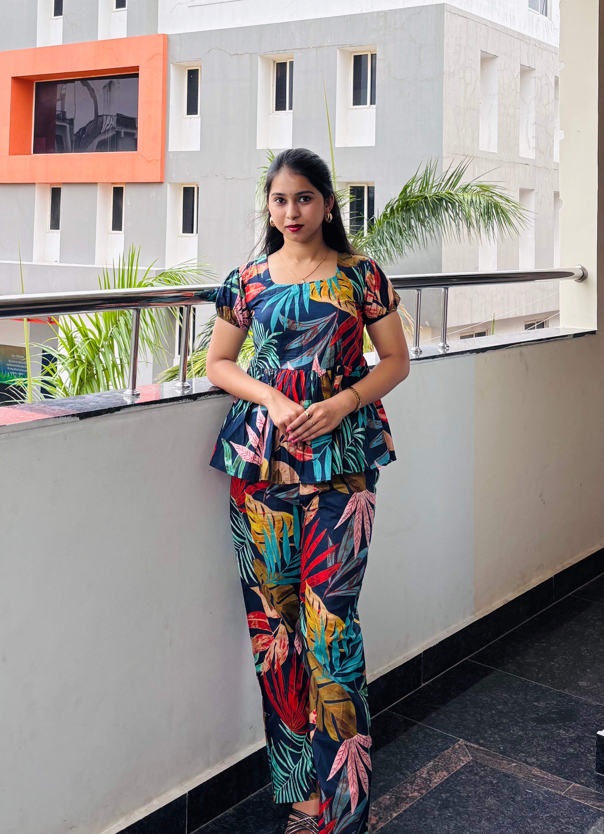 Midnight Tropical Co-ord Set