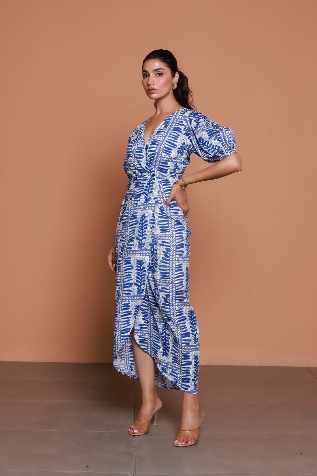 Blue Drape Maxi