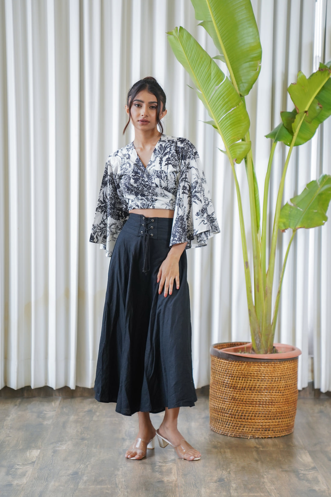 Crop Top with Midi Skirt Co-Ord Set